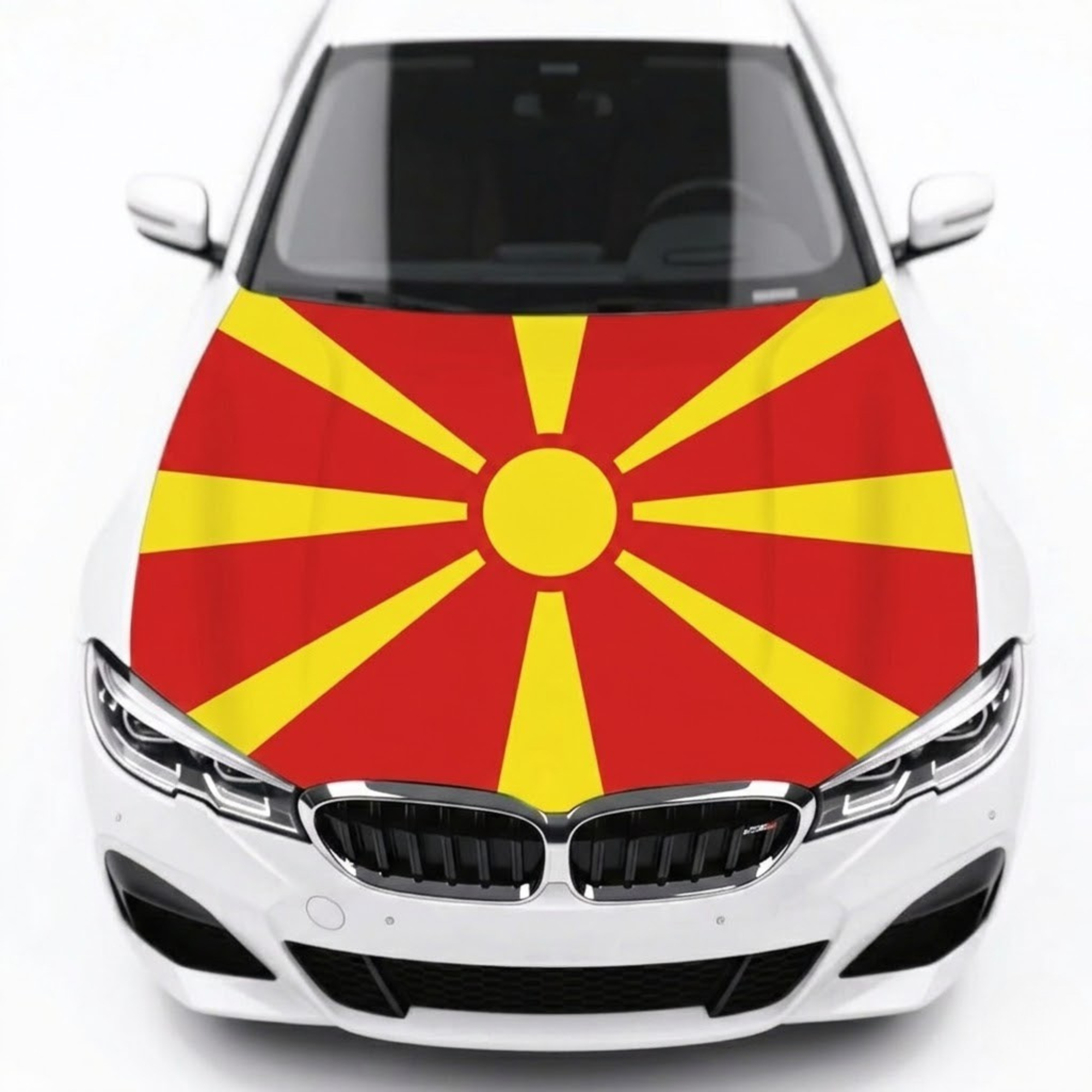 Official FIFA 2026 North Macedonia Flag Car Hood Cover