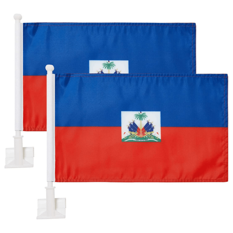 Haiti Flag Car Mount Accessory For Vehicles National Identity-Globe Flags