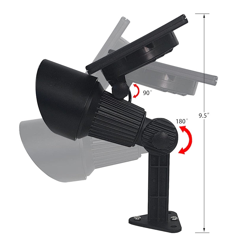Solar Flag Pole Light With 5 Bright LEDs And Adjustable Clamp