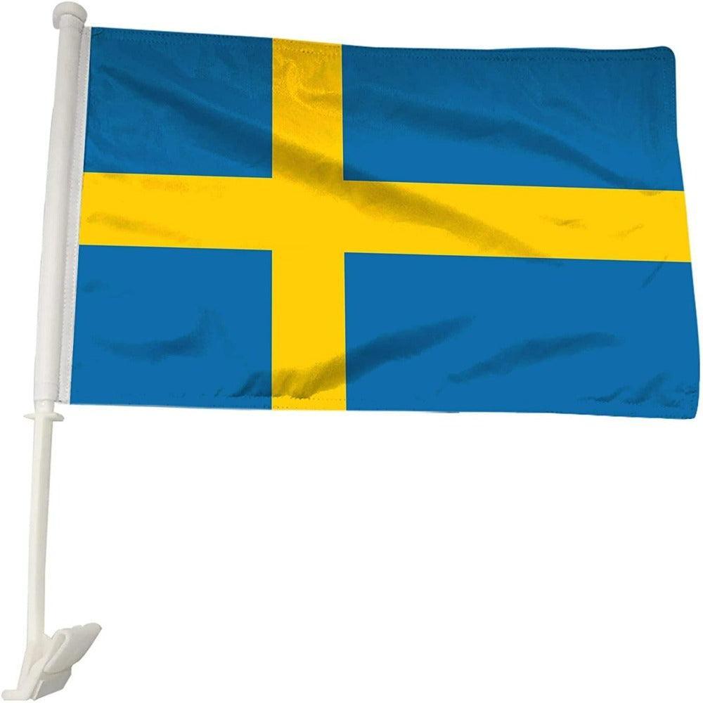 Sweden Car Window Flag-Globe Flags