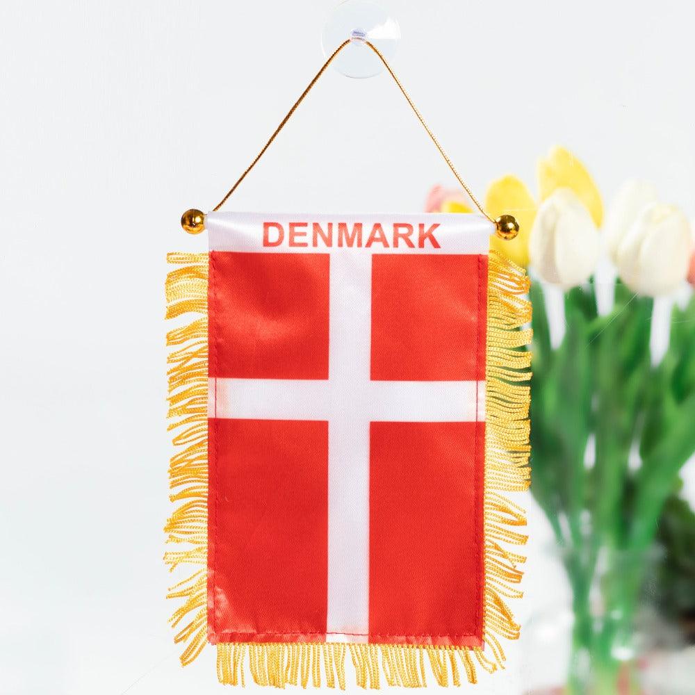 The Denmark Hanging Pennant Flag – A Minimalist Symbol of Unity, History, and Pride-Globe Flags