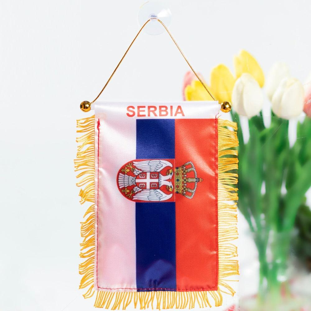 The Serbia Hanging Pennant Flag – A Proud Display of Serbian Heritage-Globe Flags