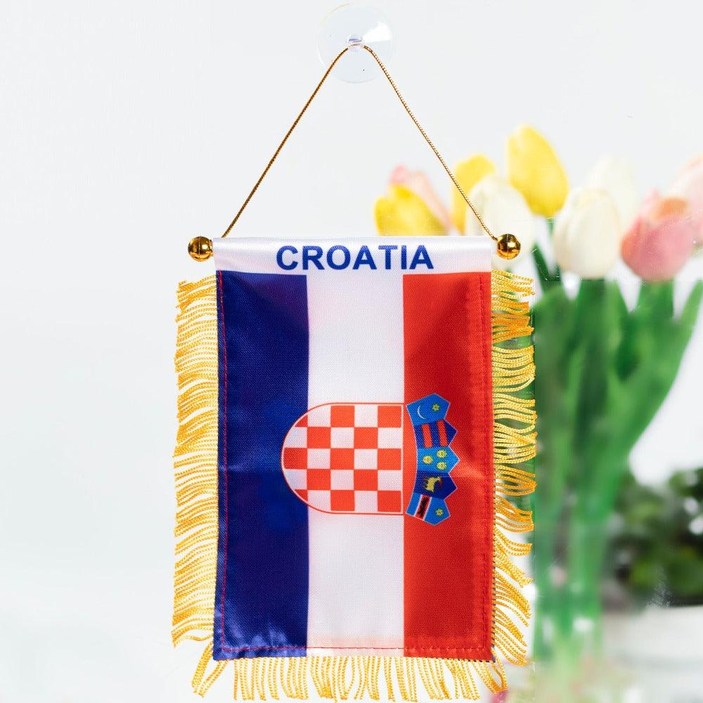 The Croatia Hanging Pennant Flag – Celebrate National Pride in Style-Globe Flags