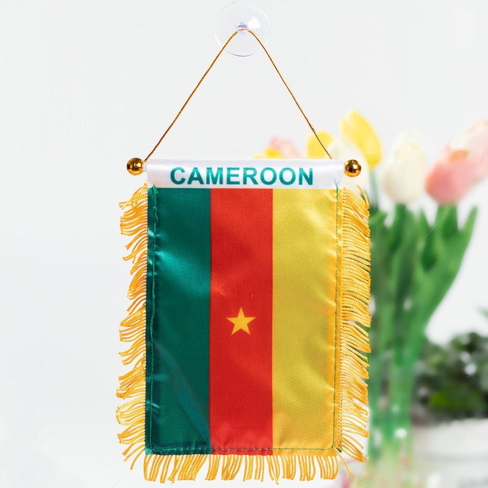 Cameroon Hanging Flag – World Cup Supporters Banner-Globe Flags