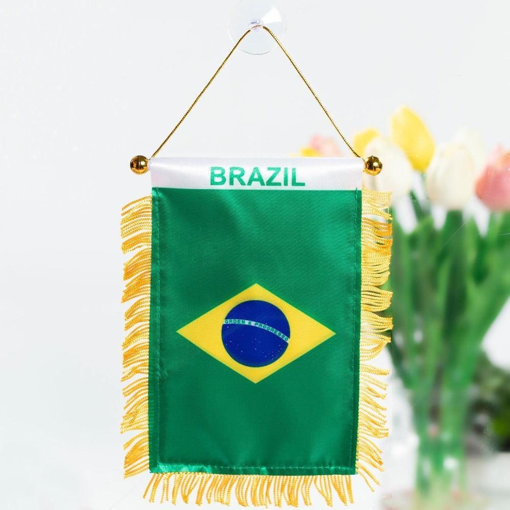 The Brazil Hanging Pennant Flag – Proudly Celebrate Brazilian Identity-Globe Flags