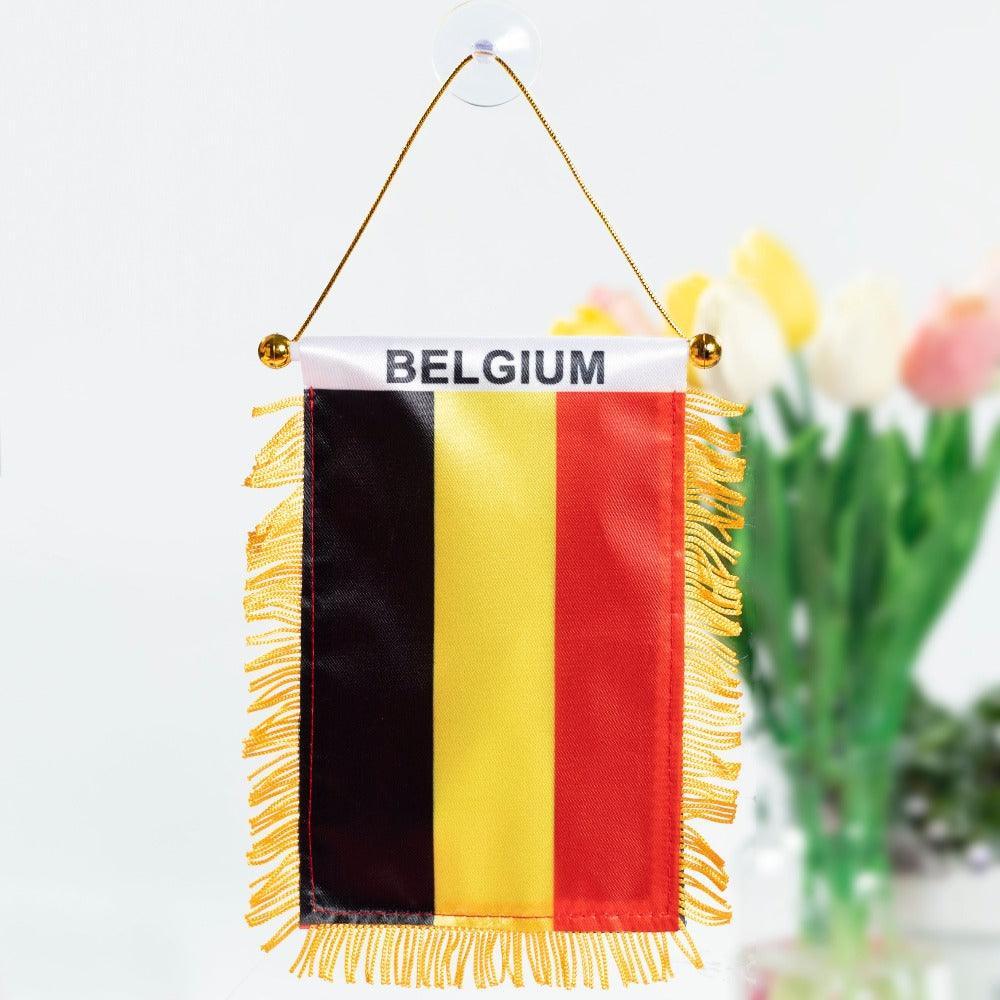 The Belgium Hanging Pennant Flag – Celebrate Unity, Strength, and European Heritage-Globe Flags
