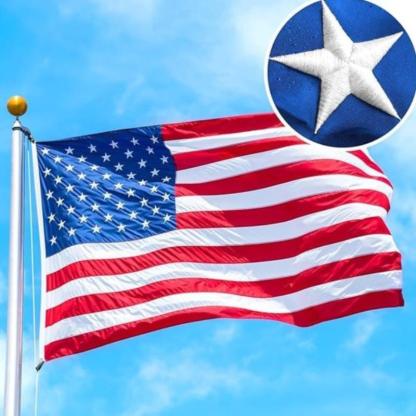 Durable Outdoor American Flag – Nylon with Embroidered Stars-Globe Flags