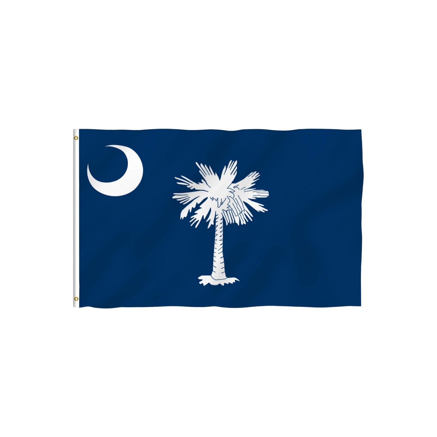 South Carolina Flag With Reinforced Grommets - front view on white background