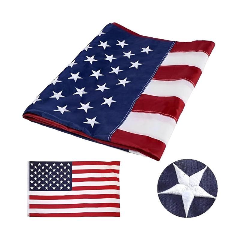 Heavy Duty Embroidered Flag – Durable Outdoor Flag with Brass Grommets-Globe Flags