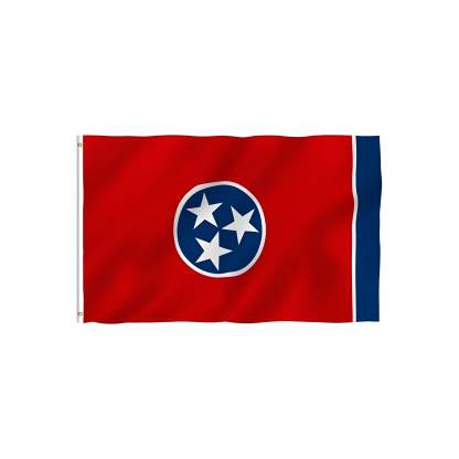 Tennessee State Banner With Secure Grommets-Globe Flags