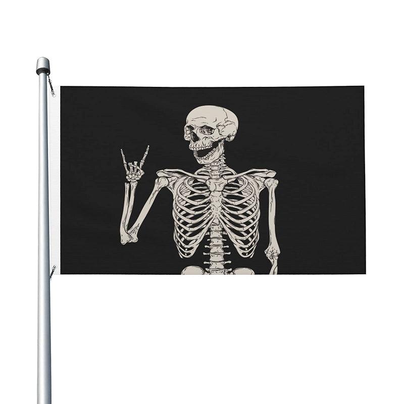 Double Sided Printed Flag - front view on white background
