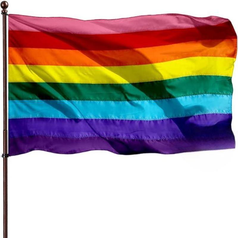 Rainbow Pride Outdoor Flag – Durable Nylon with Sewn Stripes-Globe Flags