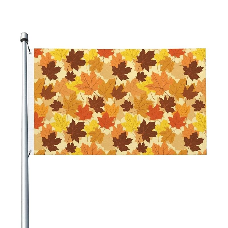 Double Sided Printed Flag displayed indoors on wall mount