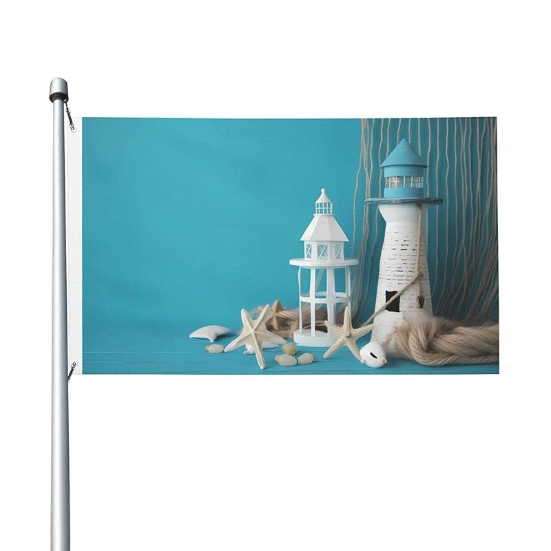 Double Sided Printed Flag size and scale reference for 90x150cm display