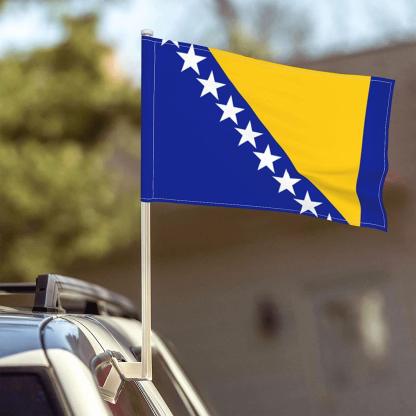 Bosnia Car Window Flag-Globe Flags