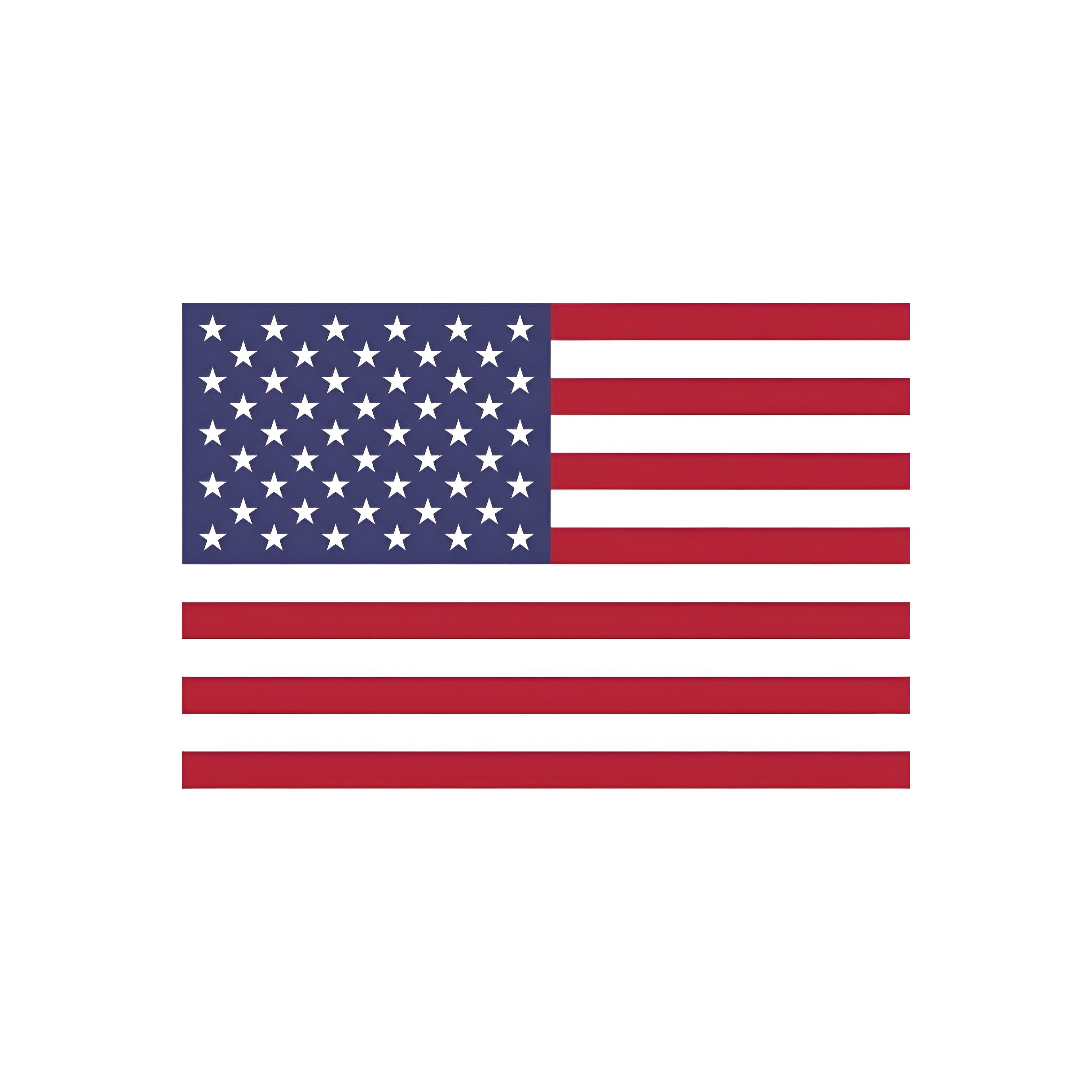 United States Flag - Brass Grommets with Durable Polyester - front view on white background