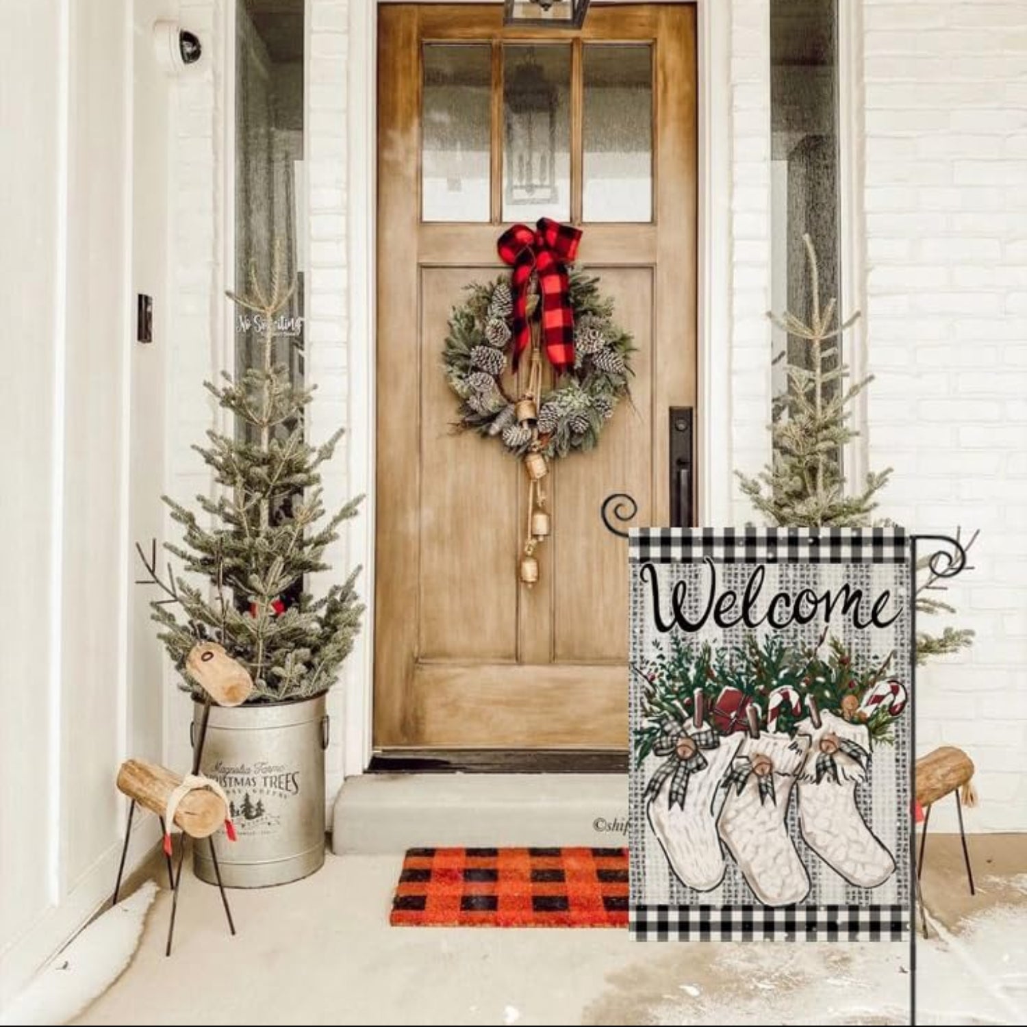 Christmas Holiday Themed Garden Flags-Globe Flags