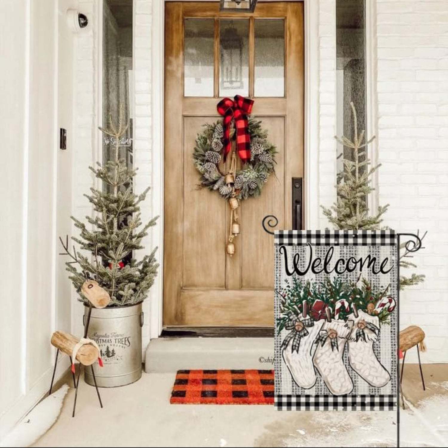 Christmas Holiday Themed Garden Flags-Globe Flags