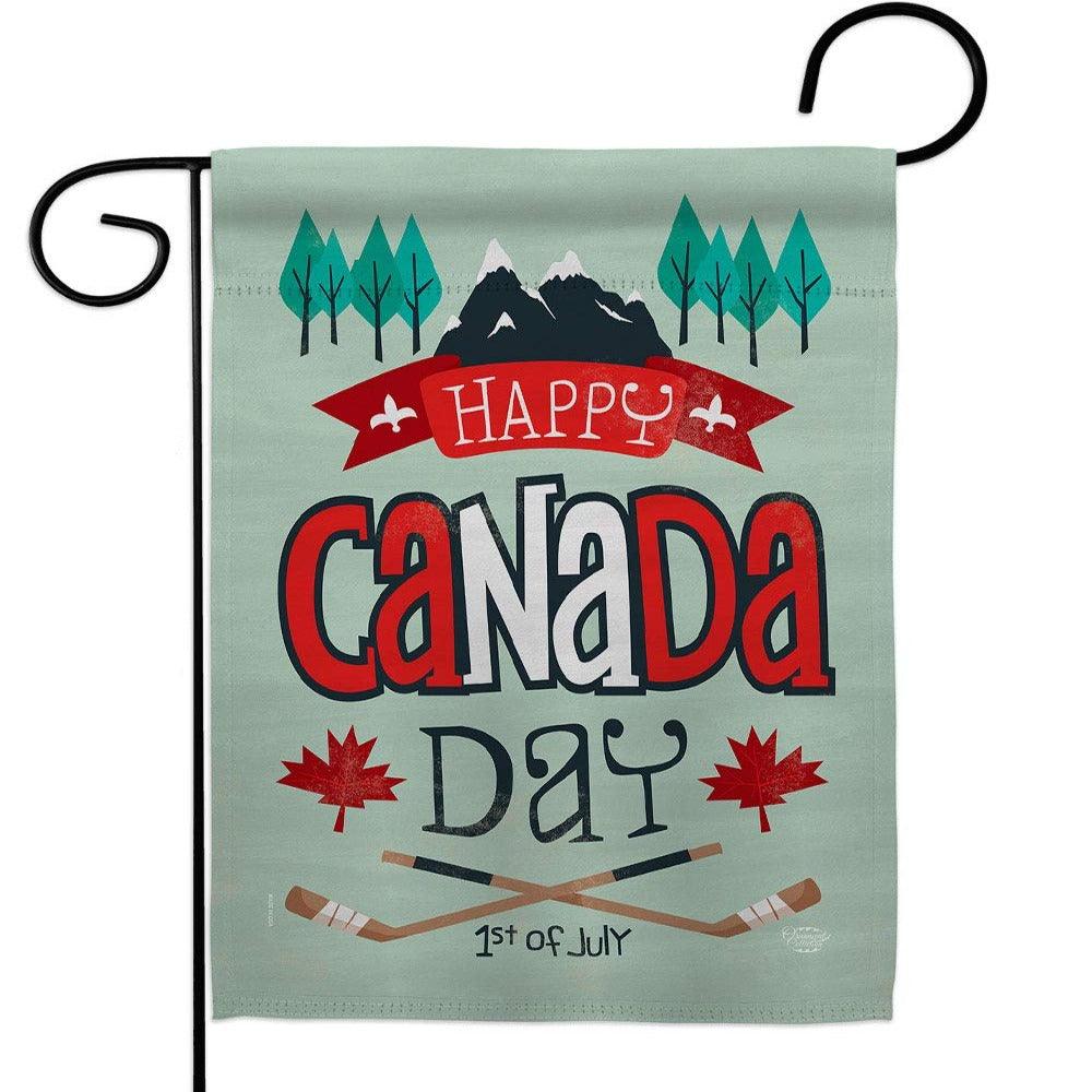 Canada Day Garden Flag - product view on white background