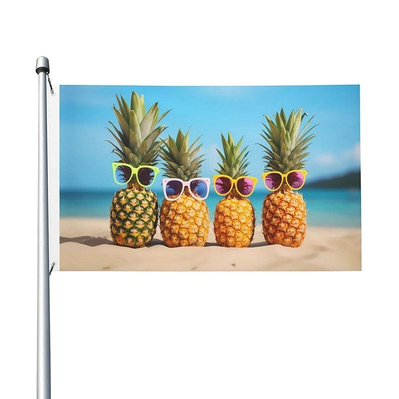 Double Sided Printed Flag size and scale reference for 90x150cm display
