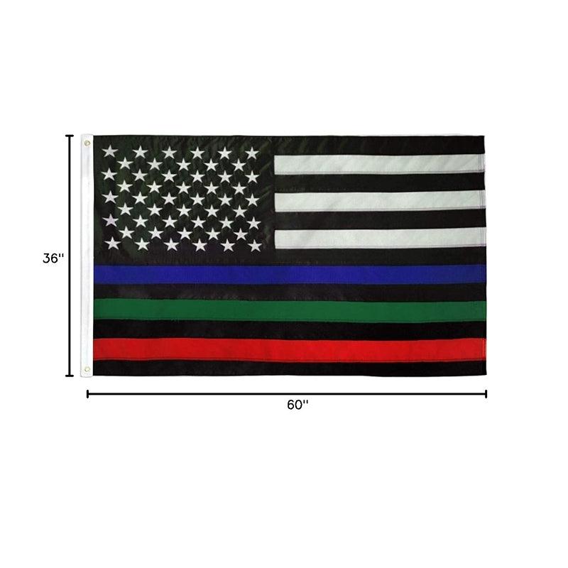 Heavy Duty Flag – Thin Line Tribute Flag for Outdoor-Globe Flags