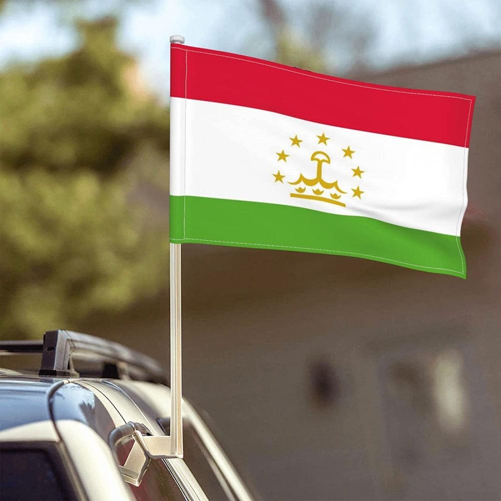 Tajikistan Window Mounted Flag-Globe Flags