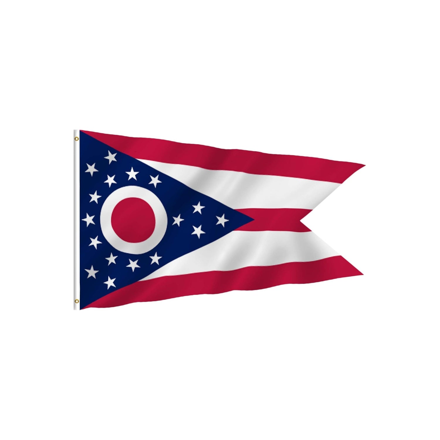 Ohio State Flag With Brass Grommets-Globe Flags