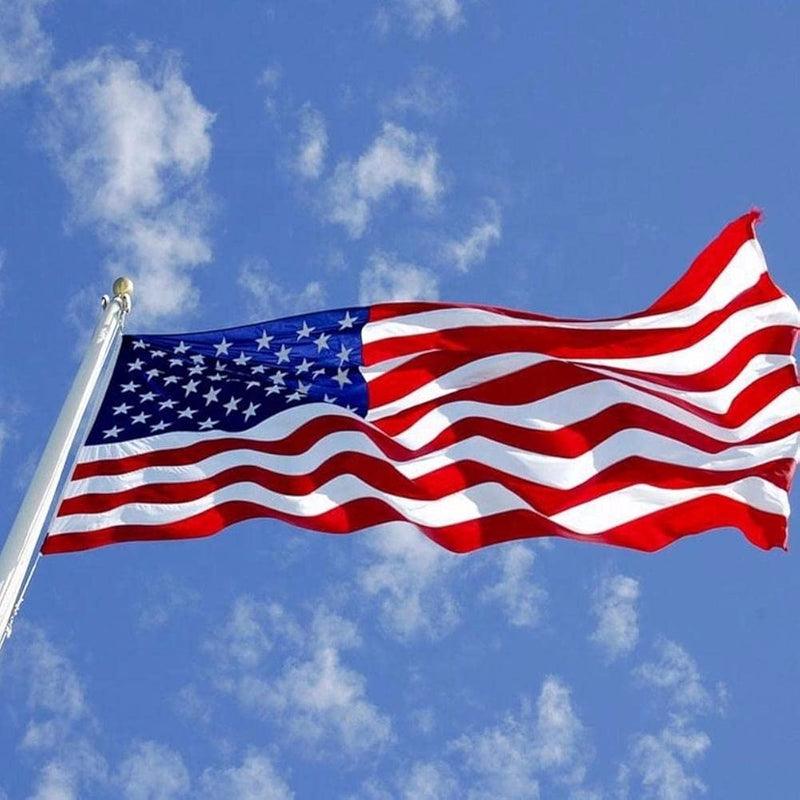 Heavy Duty American Flag – Embroidered Stars and Durable Nylon - front view on white background