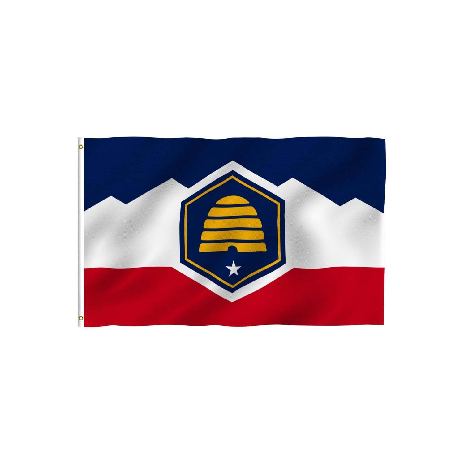 Utah Flag With Reinforced Stitching-Globe Flags