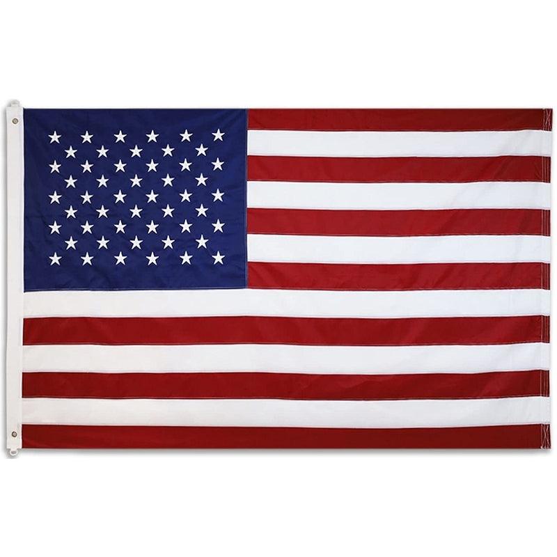 Heavy Duty American Flag – Embroidered Stars and Durable Nylon flying on outdoor flagpole