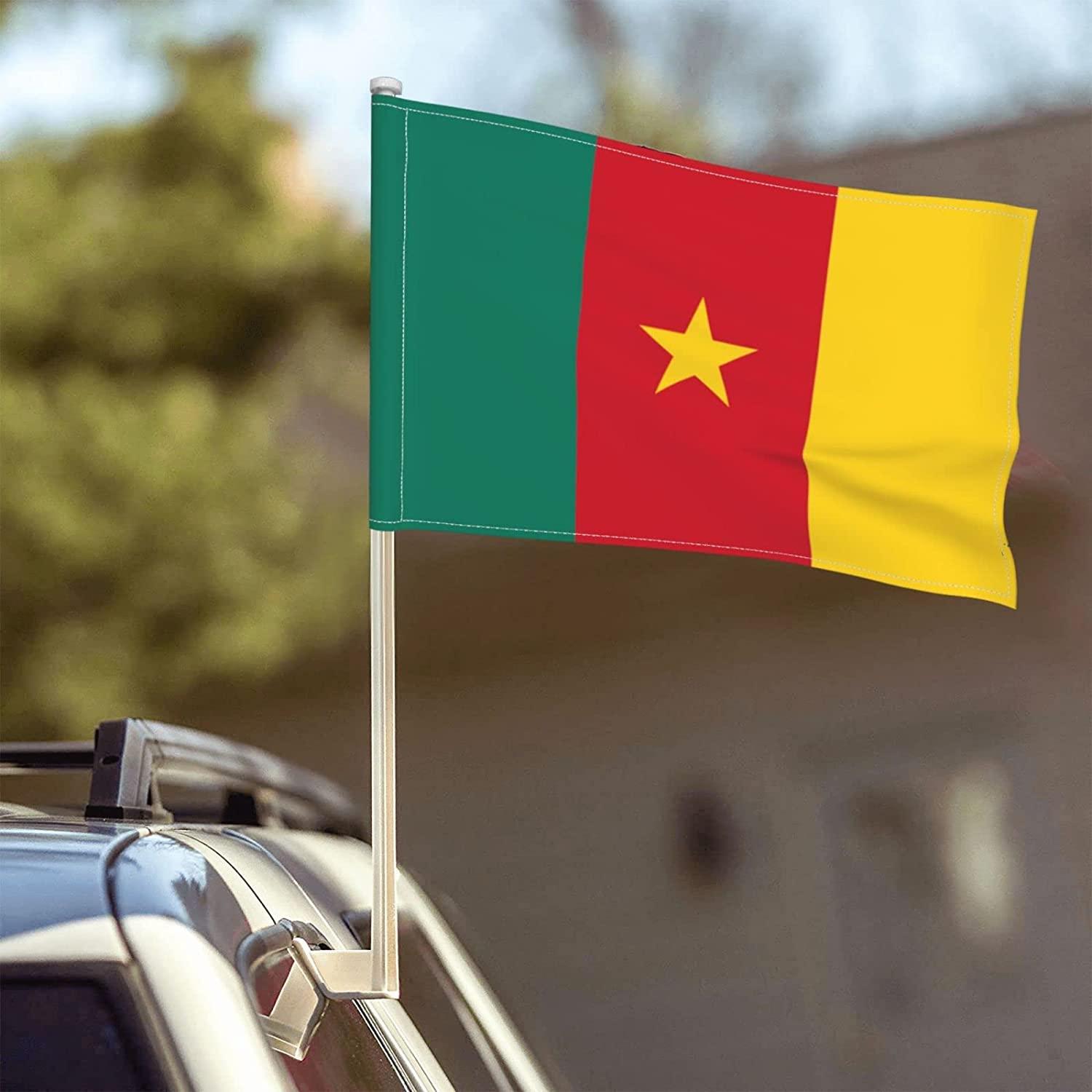 Cameroon Car Window Flag-Globe Flags