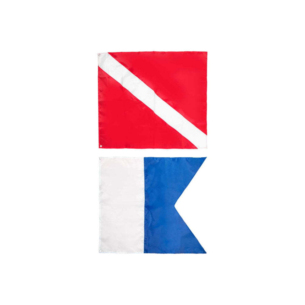 Scuba Diving Alpha And Diver Down Flags-Globe Flags