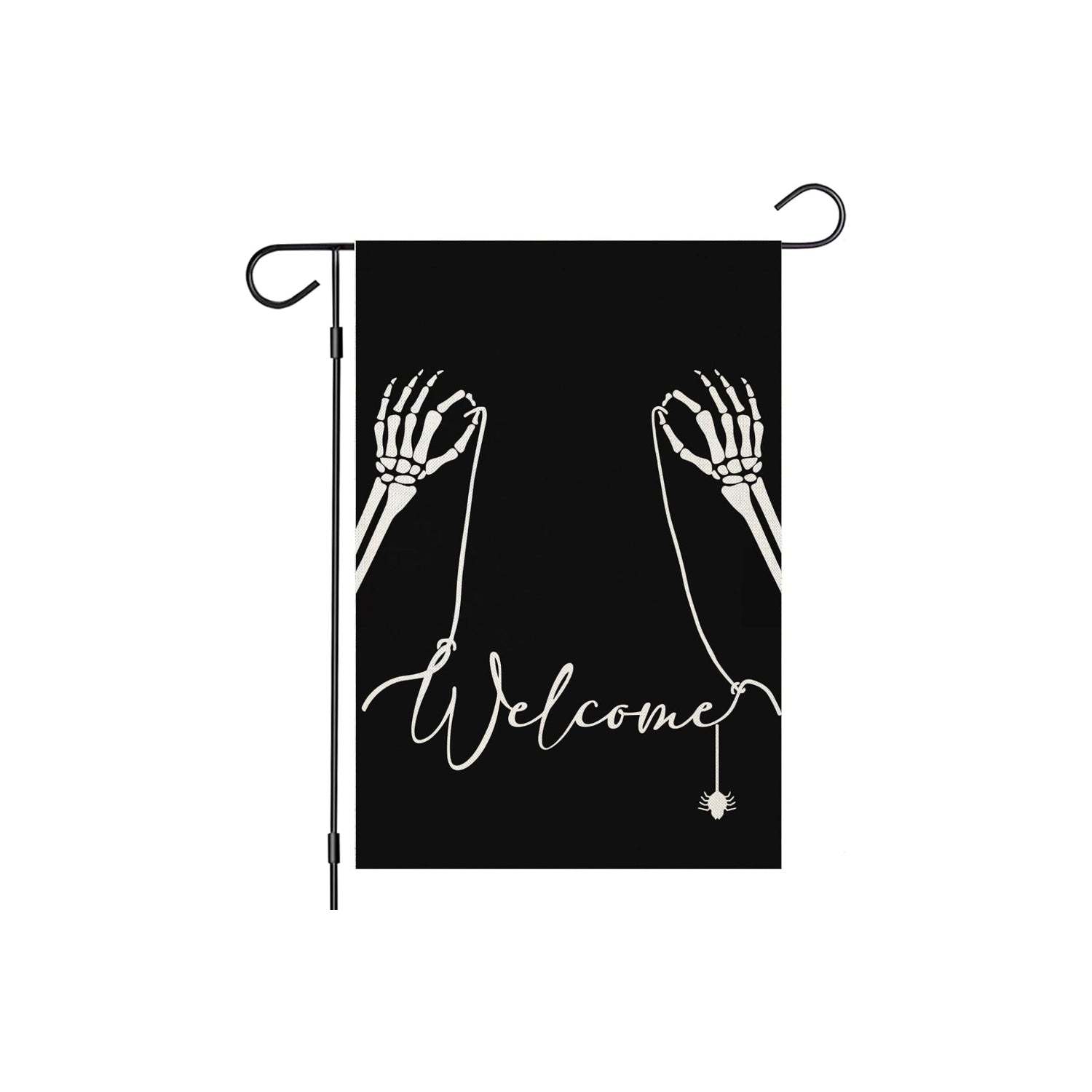 Halloween Themed Welcome Sign Flag-Globe Flags
