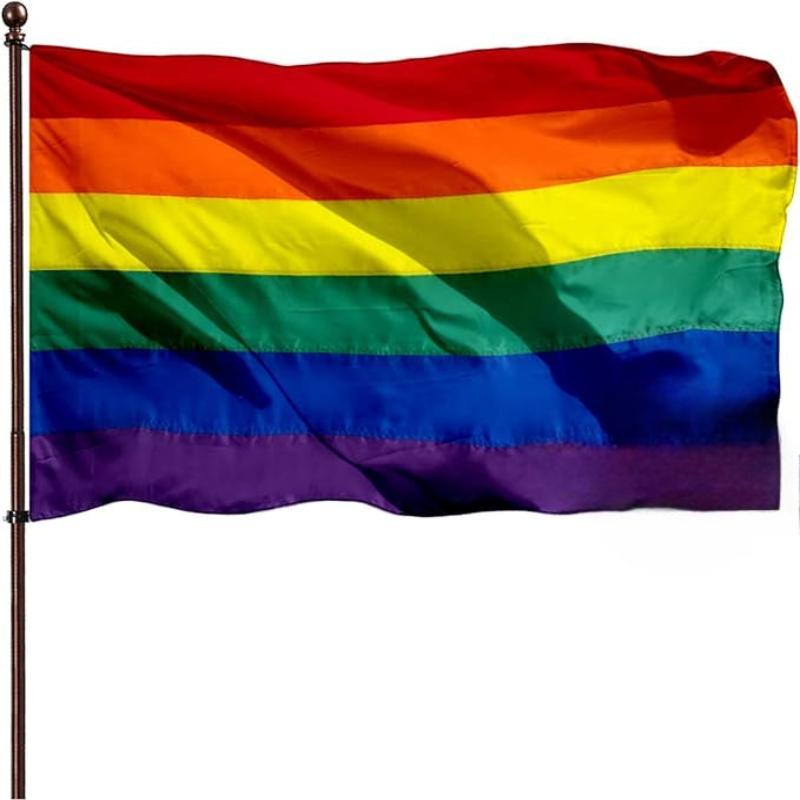 Rainbow Pride Outdoor Flag – Durable Nylon with Sewn Stripes-Globe Flags