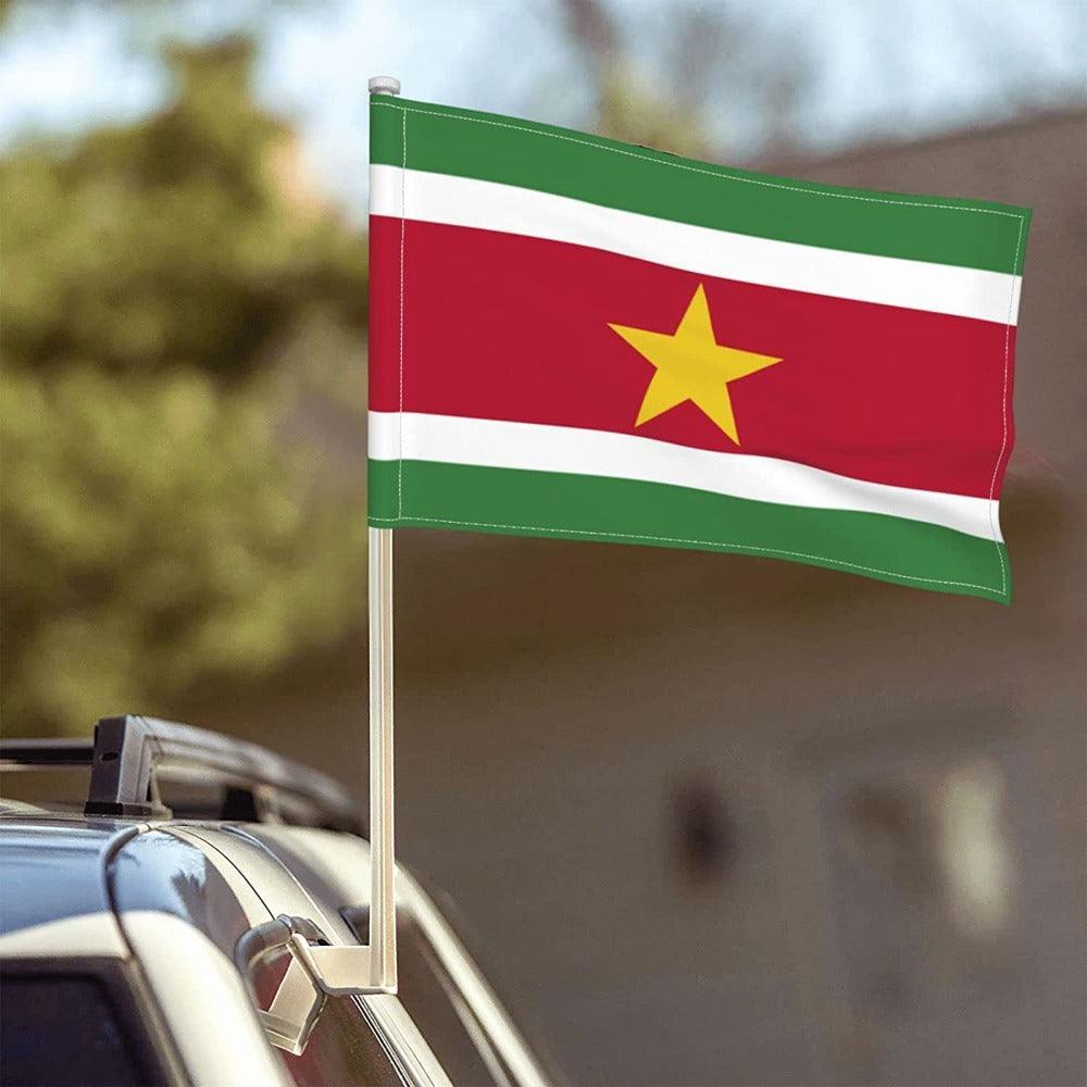 Suriname Car Window Flag-Globe Flags
