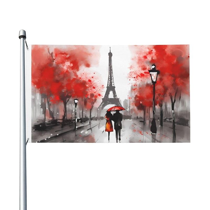 Double Sided Printed Flag with brass grommet hardware detail