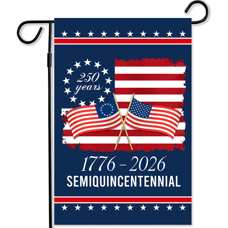 250 Years of American Garden Flag, 250th Anniversary USA Patriotic Yard Banner