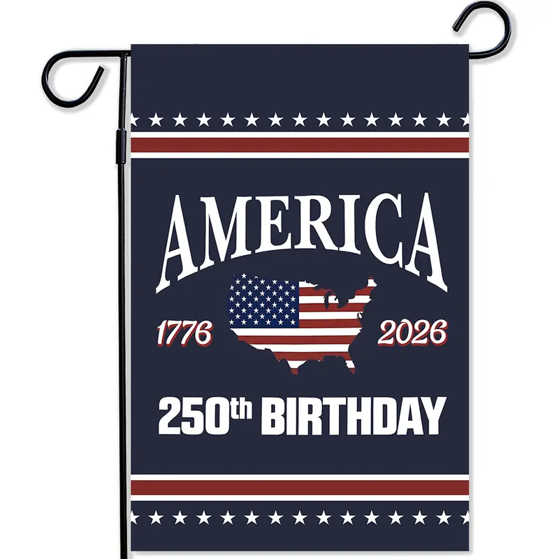 250 Years of American Garden Flag, 250th Anniversary USA Patriotic Yard Banner