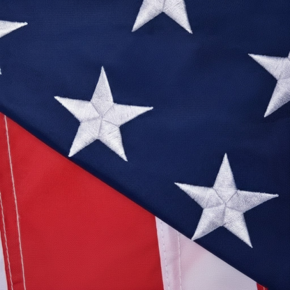 Outdoor American Flag With Embroidered Stars