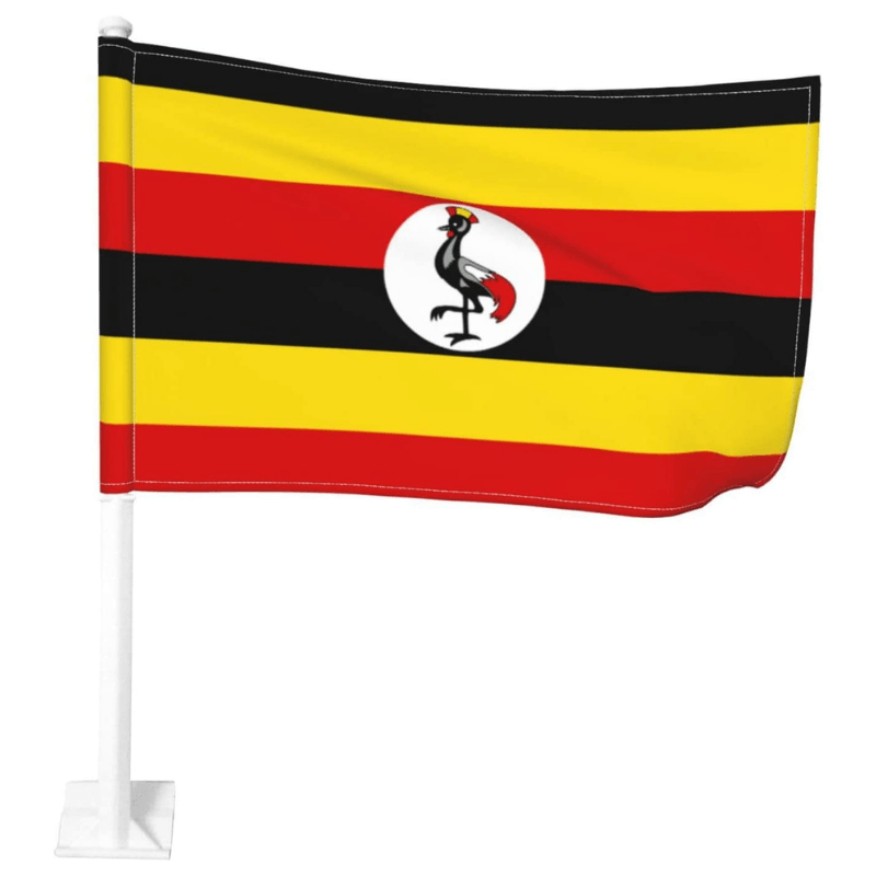 Designed Uganda Car Window Mounted Flag For Car-Globe Flags