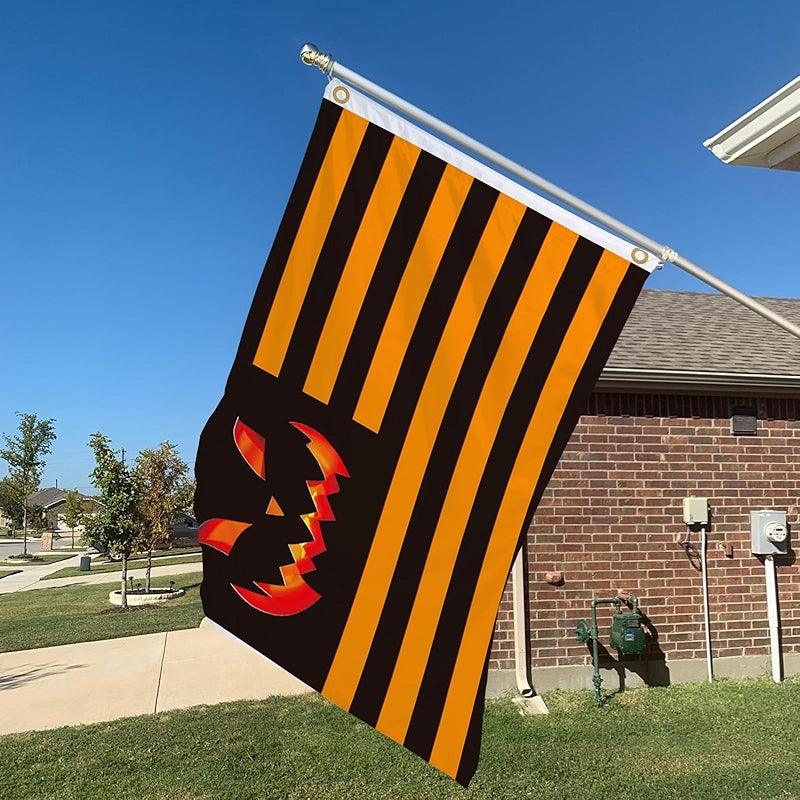 Halloween Outdoor Garden Flag – Weatherproof and Fade-Resistant Design in garden yard setting