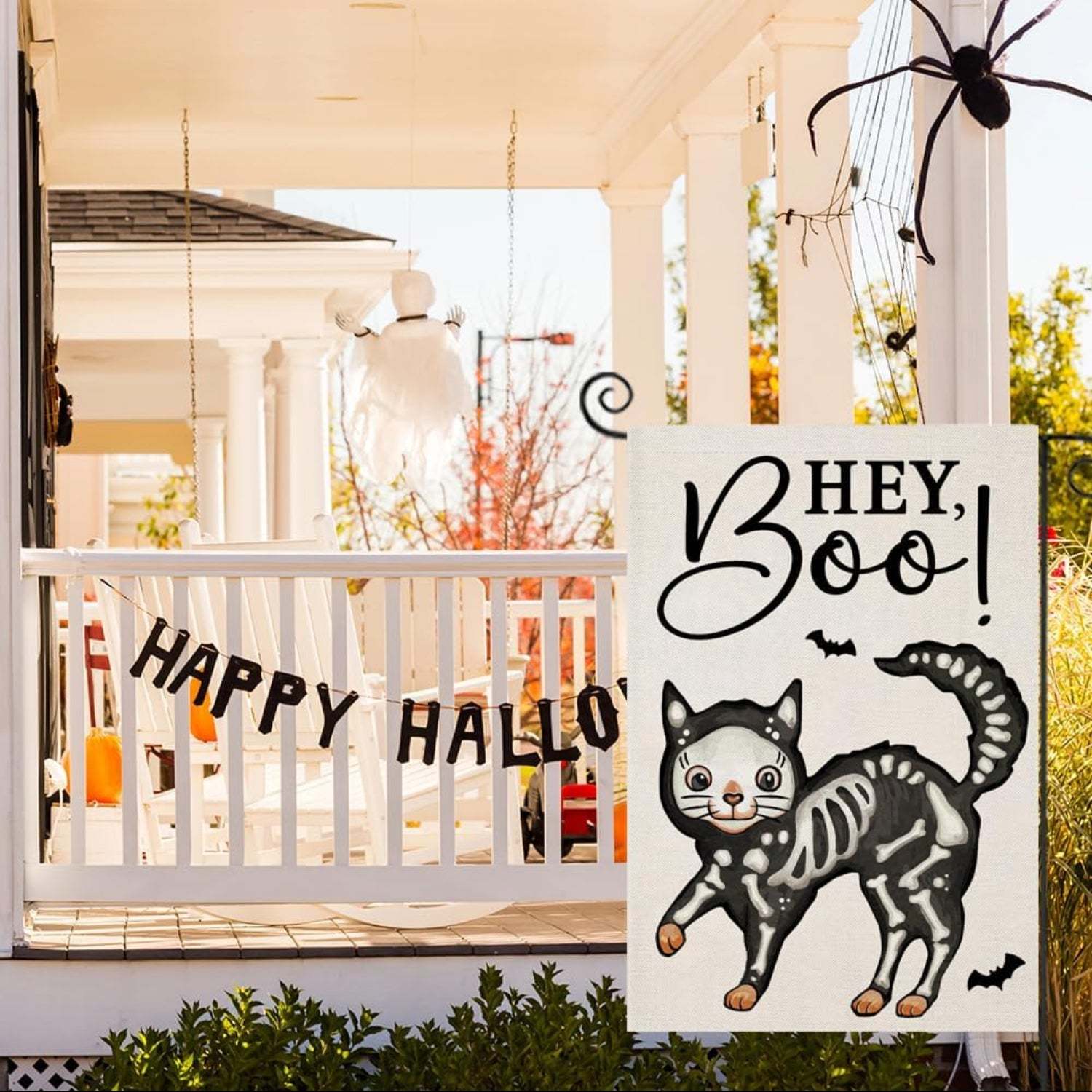 Halloween Cat Printed Garden Flag For Decoration-Globe Flags