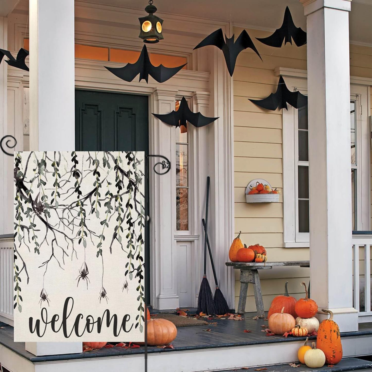 Halloween Welcome Sign Garden Flag-Globe Flags