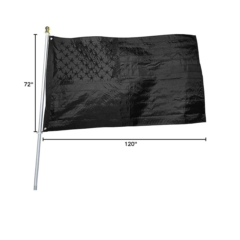 Durable Embroidered USA Flag – Weather Nylon for Outdoor and Indoor displayed indoors on wall mount