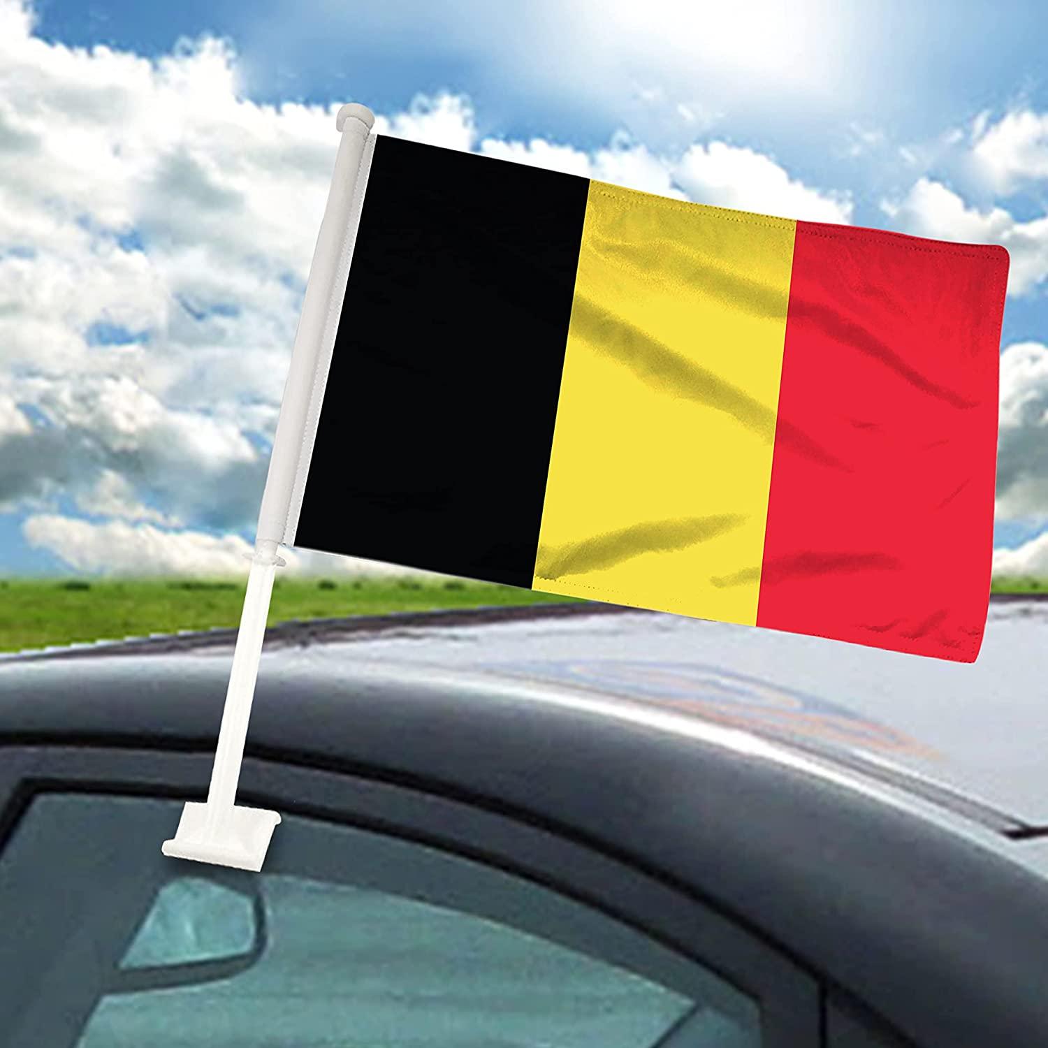 Belgium Car Window Mounted Flag For Car Decor-Globe Flags