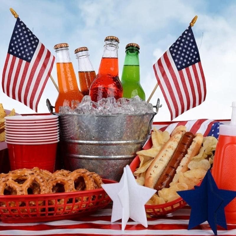 12 Inch American Flags – Small and Vibrant Flags for Celebrations - front view on white background