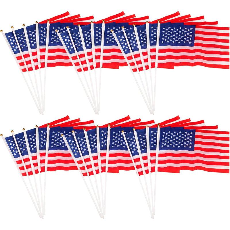 Small Outdoor Flags Stick – Durable Handheld Flags for Parades-Globe Flags