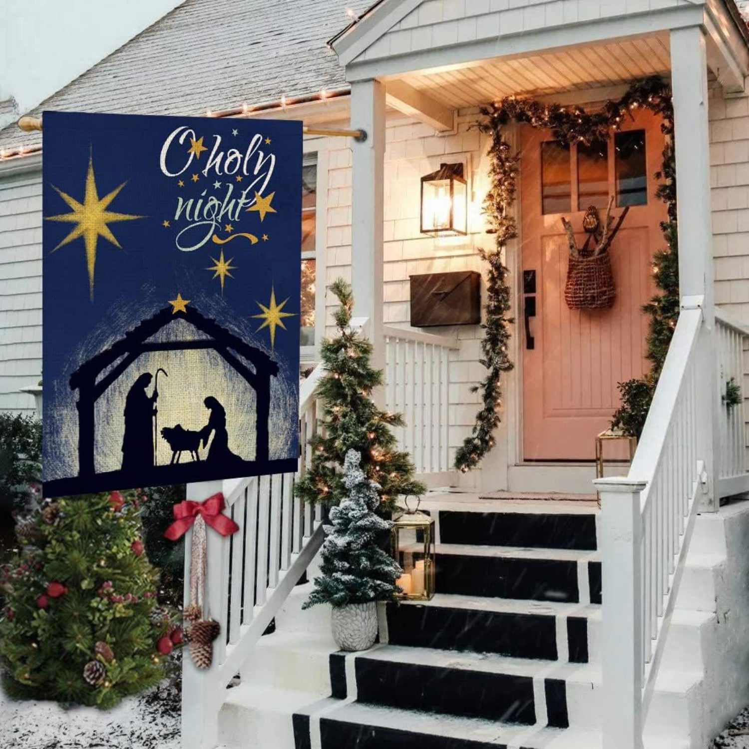 Christmas Night Themed Garden Flag-Globe Flags