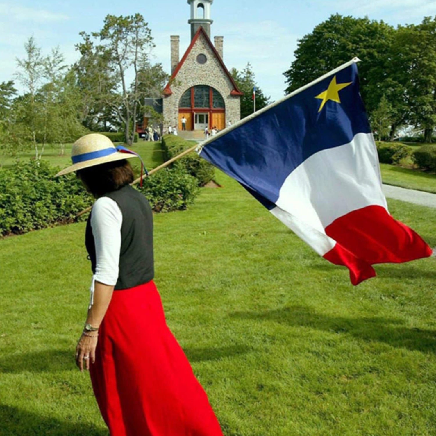 Acadian Flag For Outdoor And Indoor Display-Globe Flags