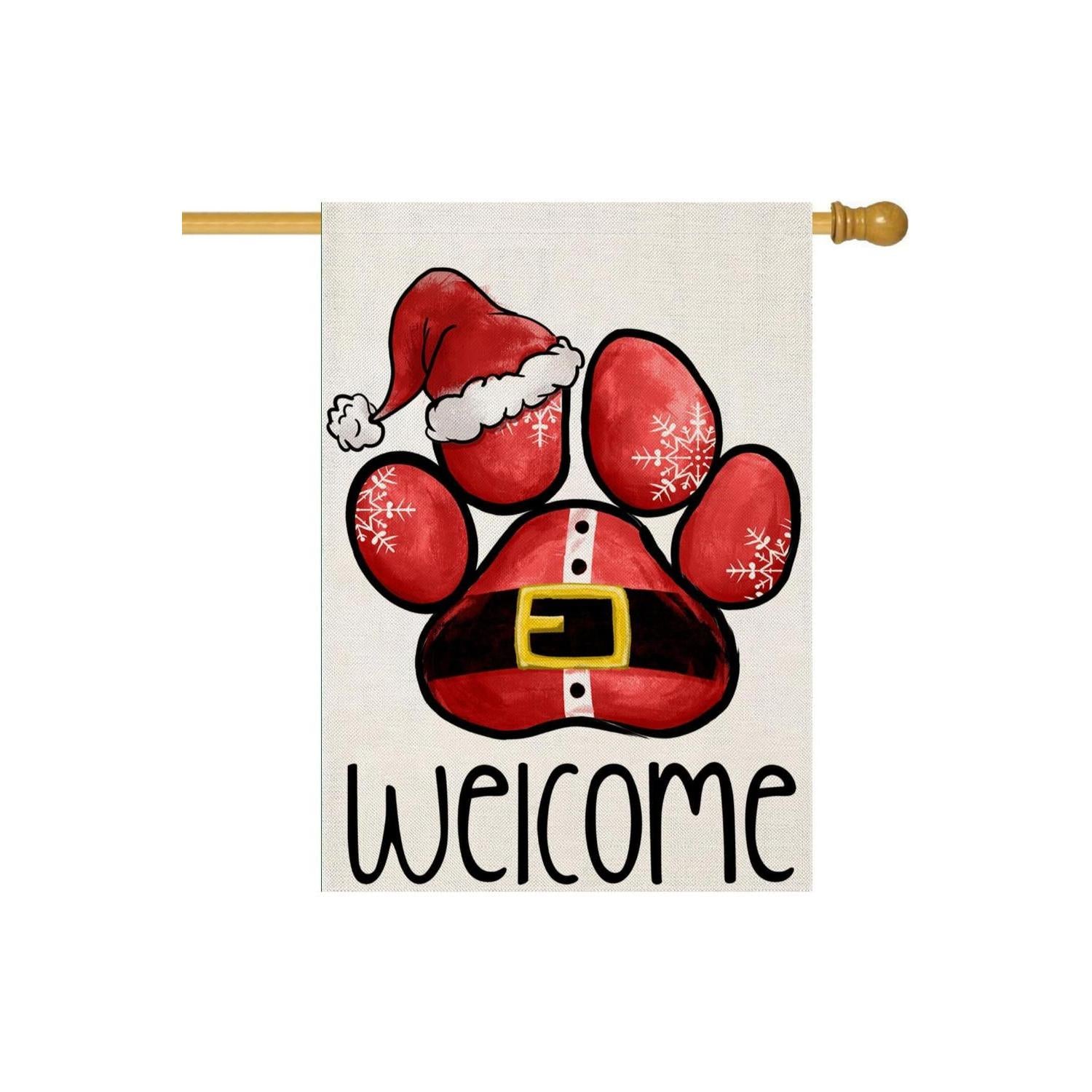 Holiday Pet Themed Garden Flag-Globe Flags